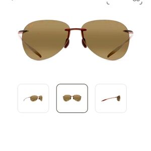 Maui Jim Sugar Beach Rimless Polarized Sunglasses